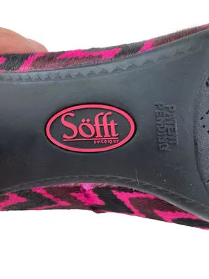 -Sofft Moselle Heels Womens Size 7.5 Pink Black Wave Stripe Calf Leather Pump thumbnail 13