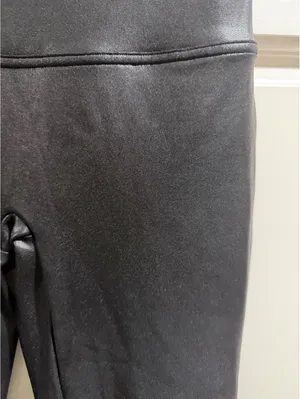 Spanx Faux Leather Leggings Size Large Black thumbnail 2
