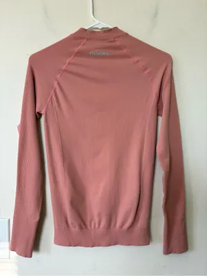 HALFDAYS Johnson Base Layer Top Mock Neck Pink Sz Small thumbnail 12