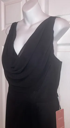 Women’s STACEES Formal Black Sweetheart Sweep Train Dress Size 12 Bust 39 New thumbnail 15