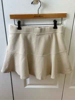 Offline by Aerie Partyfavor Circle Mini Skirt in Cream thumbnail 2