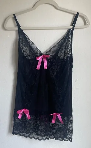 Black Lace Slip Dress thumbnail 1