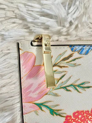 Kate Spade Cameron Street Blossom Hill Lilia Clutch Pouch Floral Zip thumbnail 4