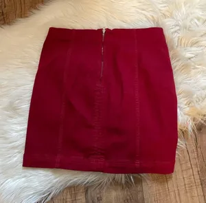 FREE PEOPLE Modern Femme Wine Red Mini Skirt thumbnail 5