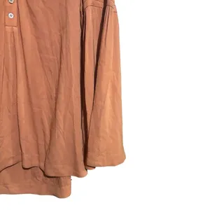 Free People Tunic Top Womens Small Orange Boho Bell Sleeve Sheer Blouse thumbnail 4