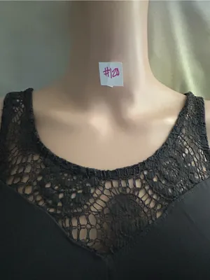American Eagle Charcoal Black Crochet Trim Sleeveless Tank Top XXS thumbnail 8
