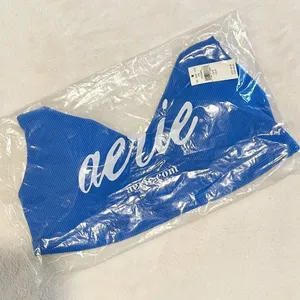 NWT Offline by Aerie Goals Blue Ribbed Padded Sports Bra - Size: Medium thumbnail 8