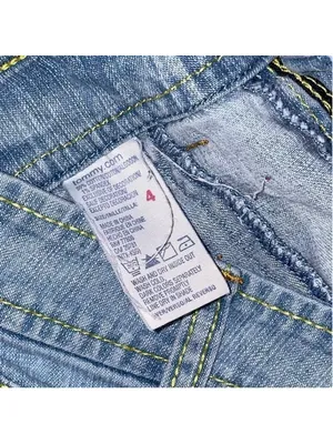 Tommy Hilfiger Y2K Low Rise Lace Trim Denim Mini Skirt Size 4 thumbnail 8