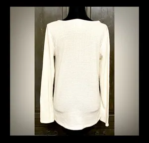 SO white longsleeves sweater size large thumbnail 3