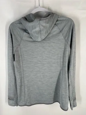 Old Navy Active Go-Dry Gray Hooded Athletic Pullover Top Size M thumbnail 8