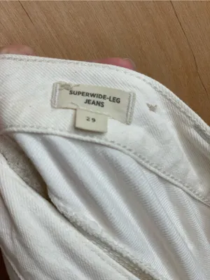 Madewell Cream High-Rise SuperWide-Leg Jeans with Button-Front Size-29 Quiet Lux thumbnail 3