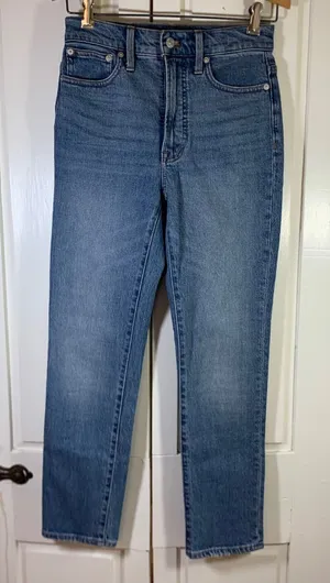 Madewell The‎ Perfect Vintage Jean High Rise Tapered Leg Medium Wash Denim Sz 24 thumbnail 1