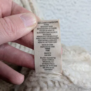 Free People Fluffy Fox Chunky Ribbed Mock Neck Sweater Cream Small OB848217‎ thumbnail 7