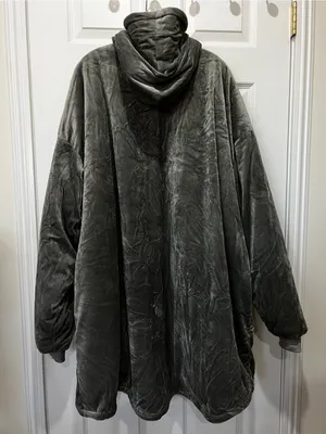 The Comfy Original Oversized Microfiber & Sherpa Wearable Blanket Gray One Size thumbnail 2