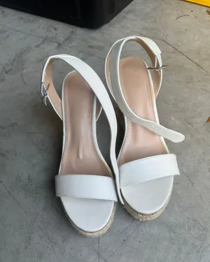White Cork Wedges Size 8.5 thumbnail 4