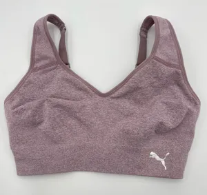 Puma Sports Bra‎ Adjustable Straps Mauve Yoga Gym Wear Size Small thumbnail 1