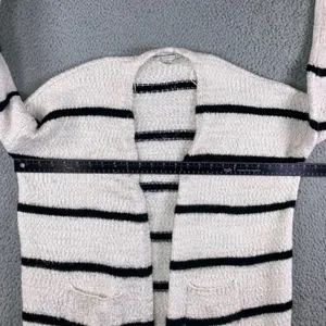 HYFVE Open Front‎ Long Cardigan Sweater Women Large Striped Knit Casual Cozy thumbnail 4