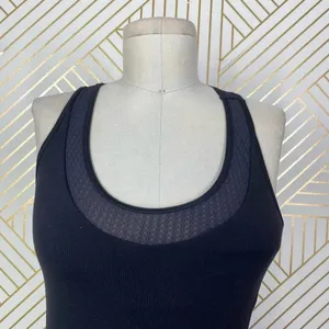 Lululemon‎ Deep Breath Tank Black Racerback Size US 4 thumbnail 2