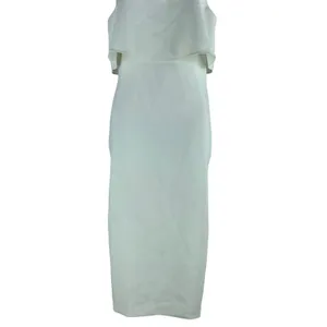Likely Shayna Ruffle Overlay Cocktail Dress Knee Length White Size 10 thumbnail 6