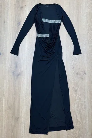 Outcast Maxi Dress Solvia Size S Black Silver thumbnail 1