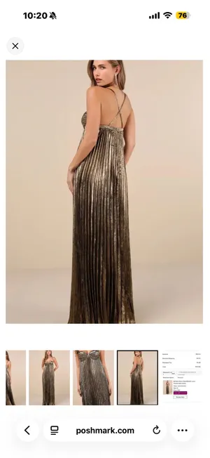 Lulus Gold Dress thumbnail 3