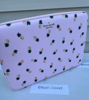 Kate Spade Staci Pineapple Printed Universal 15" Laptop Case Sleeve - Pink Multi thumbnail 1