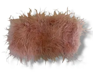 Club L London Pink Feather Trim Bandeau Top Strapless Size US‎ 4 thumbnail 1