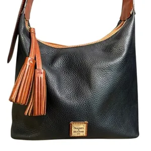 Dooney and Bourke Patterson Leather Paige Sac in Black thumbnail 1
