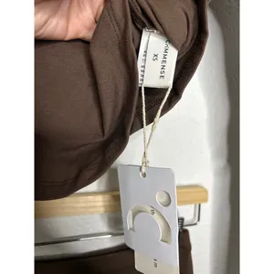 Commense Brown Asymmetrical Cropped Long Sleeve Top & Maxi Skirt Set XS NWT thumbnail 6