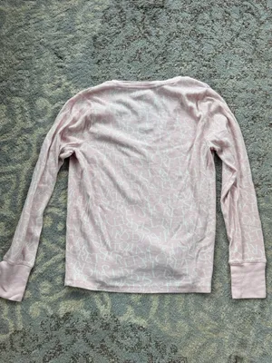 Victoria’s Secret Logo Waffle Knit Thermal Long Sleeve & Short Set Pink Medium thumbnail 7