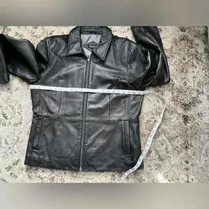 Nice genuine leather jacket 🖤🖤 Black Size L thumbnail 10