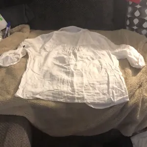 🎉4 for $20 I.N.C. White Linen Button Down, size medium thumbnail 4