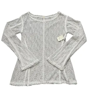 Free People On the Road Twisted Lace Top in White Size Medium New thumbnail 2