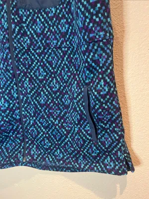LL Bean Women’s Sweater Fleece Vest Geometric Print Size Large thumbnail 4
