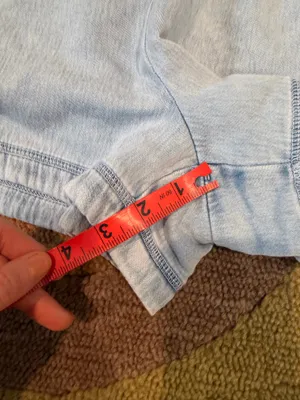 NWT Aerie Light Blue Sweatpant Jeans Knit Material Lounge Shorts Size Medium thumbnail 2