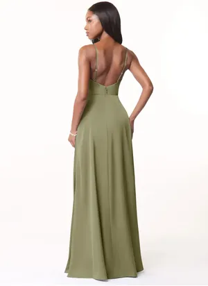Azazie Bridesmaid Dress Pistachio thumbnail 2