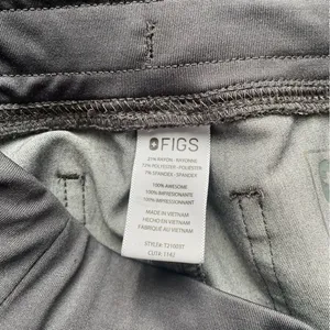 Figs Livingston Basic Scrub Pants Yoga Waistband Straight Leg Gray Size XXS 2XS thumbnail 10