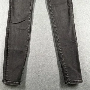 American Eagle Hi-Rise Jeggings Size 00 Regular‎ Black Wash Denim Skinny Jeans thumbnail 2