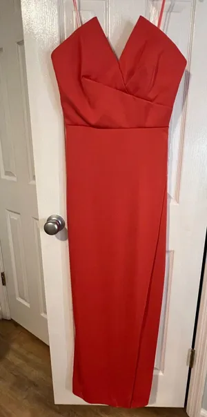 Aidan Mattox Origami Sweetheart Strapless Gown thumbnail 1