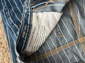 American Eagle Pinstripe Mom Jeans thumbnail 4