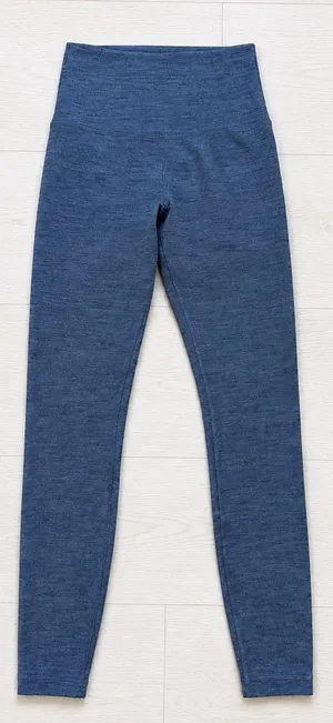 Lululemon Wunder Under Diamond Jacquard Yoga Athletic Tights Blue 6 thumbnail 4