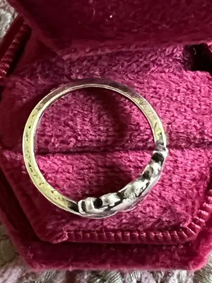 Women’s Stainless Steel Silver Simple Ring Size 5 Gray thumbnail 2
