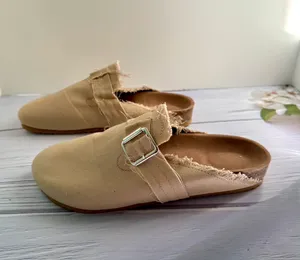 Beige Slides/Slip Ons, Size 9 Tan thumbnail 2