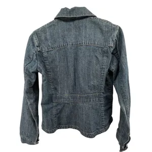 Vintage Eddie Bauer Women Small Trucker Jean Buttoned‎ Jacket Medium Wash Denim thumbnail 3