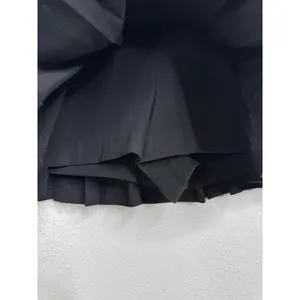 Zara Black Pleated Mini Skort with Belted Waist Size XS Preppy Schoolgirl Style‎ thumbnail 4