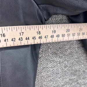 Vintage 90s‎ Leather Blazer Coat Black 6 thumbnail 13