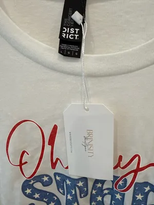 Oh My Stars Graphic Tee NWT Large Patriotic Fourth of July USA Americana thumbnail 3
