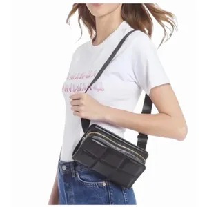 Amanda Uprichard Black Quilted Belt Bag Crossbody Fanny Pack NWT thumbnail 15