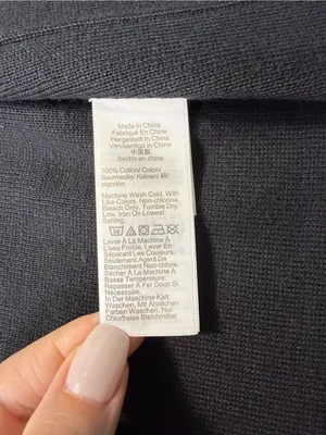 J. Crew 100% Cotton Black Open-Front Knit Cardigan thumbnail 6