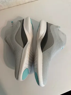 Ryka Tula Myla Lightweight Athletic Sneakers. Lt Gray with Teal Accents thumbnail 3